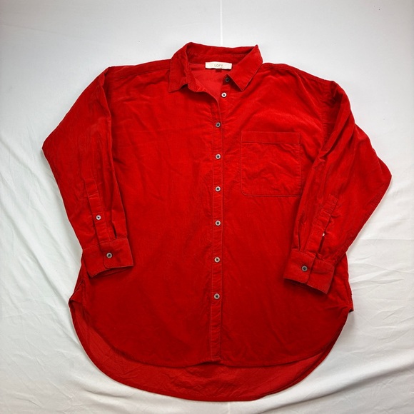 LOFT Tops - Loft Corduroy Everyday Relaxed Pocket Tunic Shirt